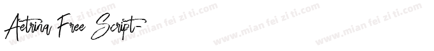 Aetrina Free Script字体转换